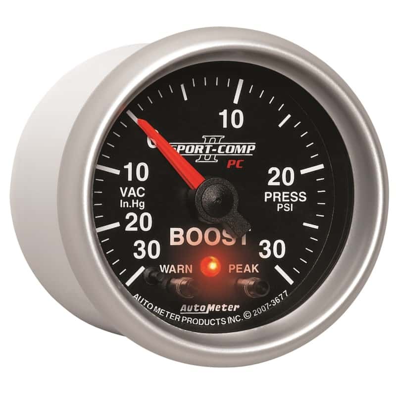 AutoMeter — Autometer Sport-Comp II 52mm 30 IN HG / 30 PSI Electronic Boost/Vacuum Gauge
2-1/16" BOOST-VAC, 3 - view 11