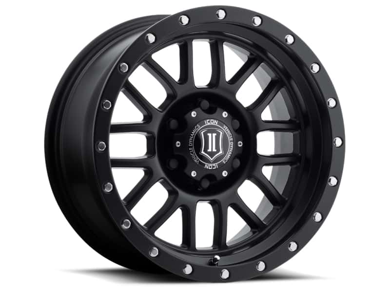 ICON — ICON Alpha 17x8.5 6x5.5 0mm Offset 4.75in BS 106.1mm Bore Satin Black Wheel
ALPHA WHEEL - view 1