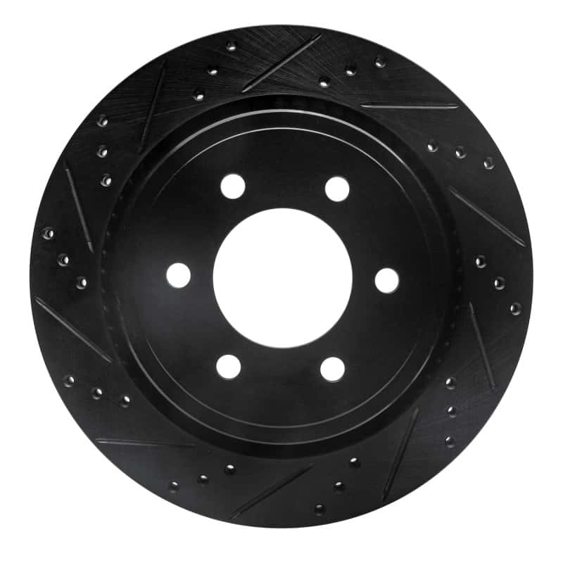 R1 Concepts — R1 15-17 Ford F-150 4WD Rear Left Drilled & Slotted Black Brake Rotor
R1 Brake Rotor Drill - view 1