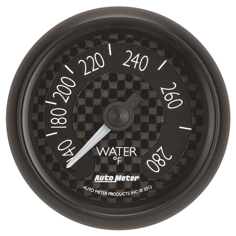 AutoMeter — Autometer GT Series 52mm Mechanical 140-280 Deg F Water Temperature Gauge
2-1/16" WATER TEMP, - view 1