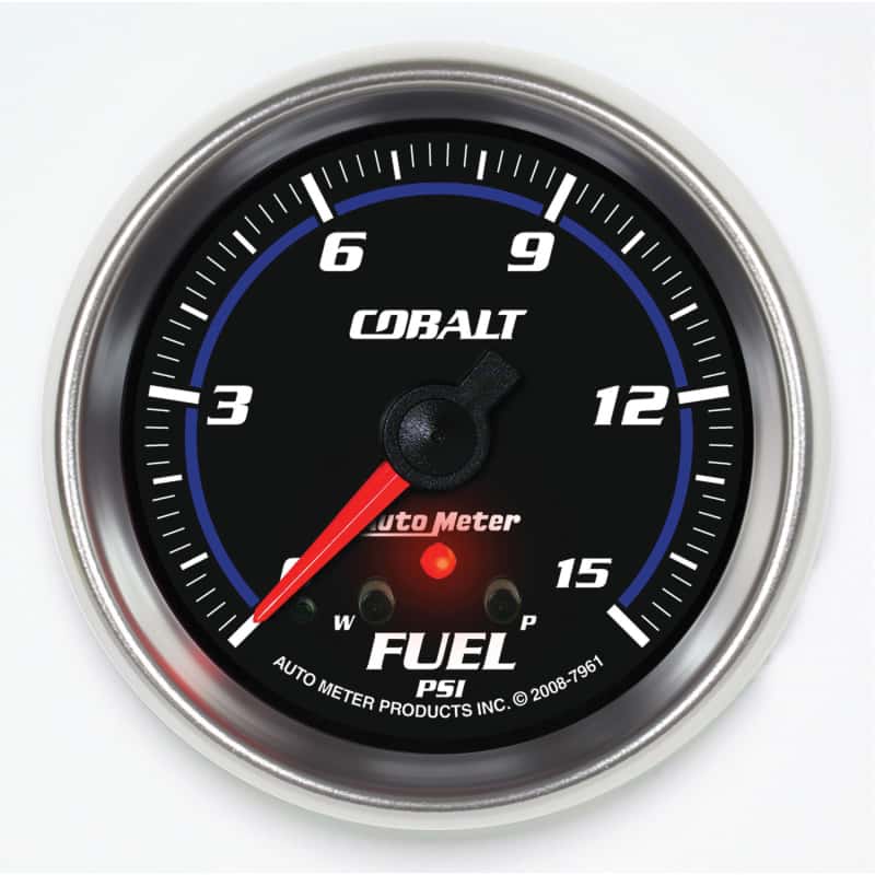 AutoMeter — AutoMeter Gauge Fuel Press 2-5/8in. 15PSI Stepper Motor W/ Peak & Warn Cobalt
GA 2.6" FP 15PSI CB - view 2