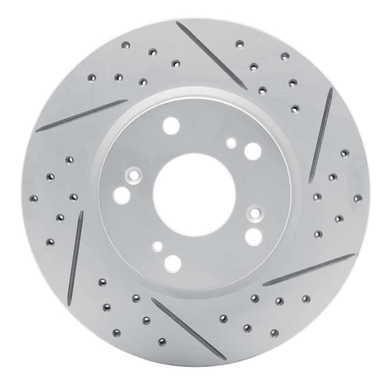 R1 Concepts — R1 03-17 Acura Ilx Front Right Drilled & Slotted Geo-Carbon Rotor - view 1