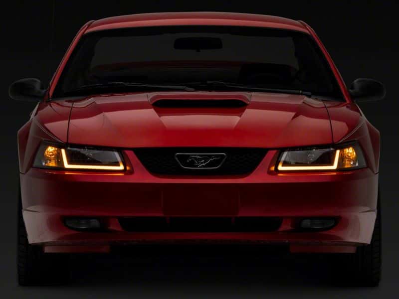 Raxiom — Raxiom 99-04 Ford Mustang Axial Series Headlights w/ Sequential LED Bar- Blk Housing (Clear Lens)
Headlights - view 9