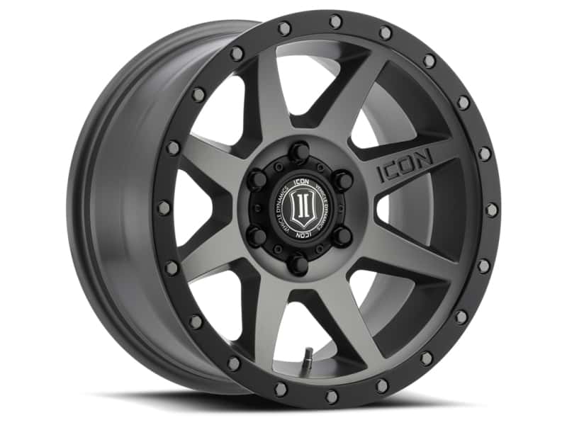 ICON — ICON Rebound 17x8.5 6x5.5 0mm Offset 4.75in BS 106.1mm Bore Titanium Wheel
REBOUND WHEEL - view 1