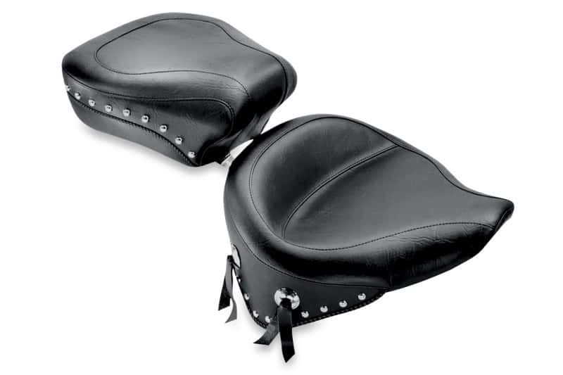 Mustang Motorcycle — Mustang 84-06 Harley Standard Rear Tire Wide Touring Solo Seat w/Studs - Black - view 1