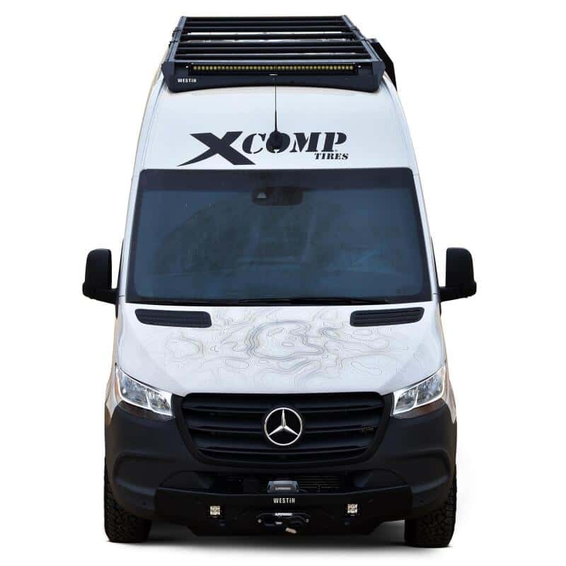 Westin — Westin 19-23 Mercedes-Benz Sprinter 144in WB/High Roof Mesa Roof Rack - Textured Black - view 9