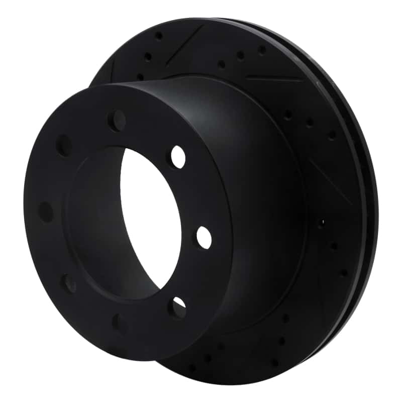 R1 Concepts — R1 00-02 Dodge Ram 2500 Rear Left Drilled & Slotted Black Brake Rotor
R1 Brake Rotor Drill - view 2