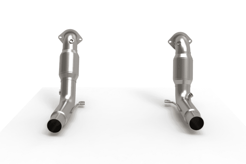 Kooks Headers — Kooks 20-24 Ford Exployer ST/Aviator 3in x 2-1/2in Stainless Steel GREEN Catted Downpipes
Catted Downpipes - view 3