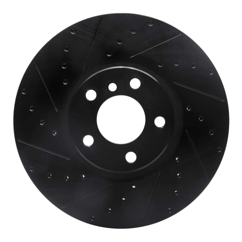 R1 Concepts — R1 07-18 BMW X5 Front Left Drilled & Slotted Black Brake Rotor
R1 Brake Rotor Drill - view 1
