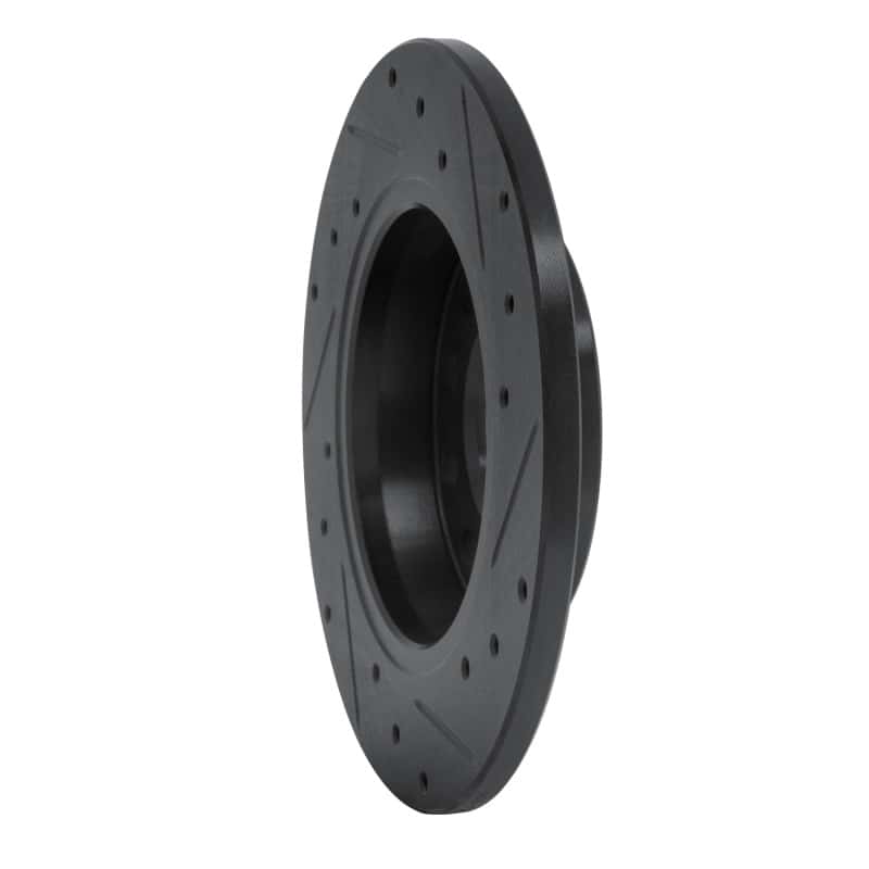 R1 Concepts — R1 00-08 Audi A4 (USA/Canada) Rear Left Drilled & Slotted Black Brake Rotor
R1 Brake Rotor Drill - view 4