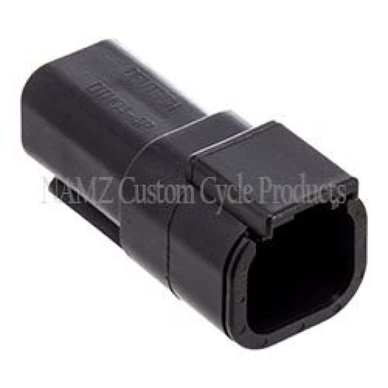 NAMZ — NAMZ Deutsch DTM 4-Position Receptacle w/4 Stamped Terminals & Wedgelock - Black (HD 74104-98BK) - view 2