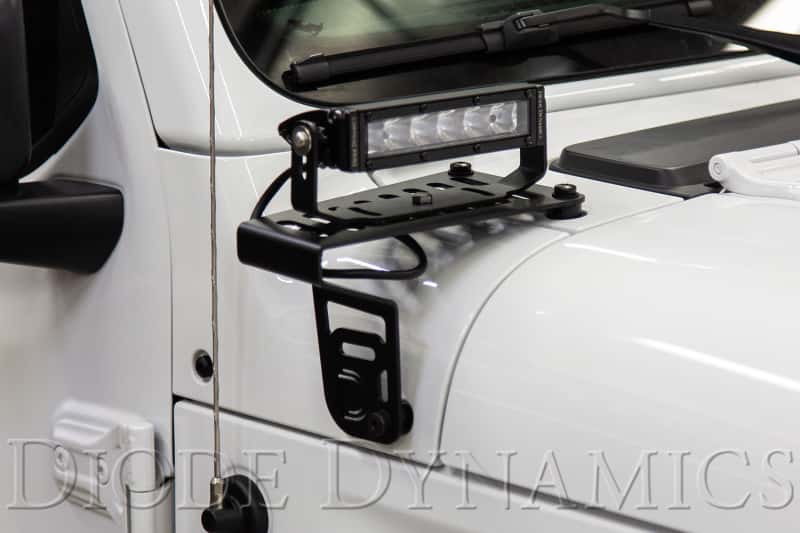 Diode Dynamics — Diode Dynamics 18-21 Jeep JL Wrangler/Gladiator SS3 Cowl LED Bracket Kit - White Sport - view 7