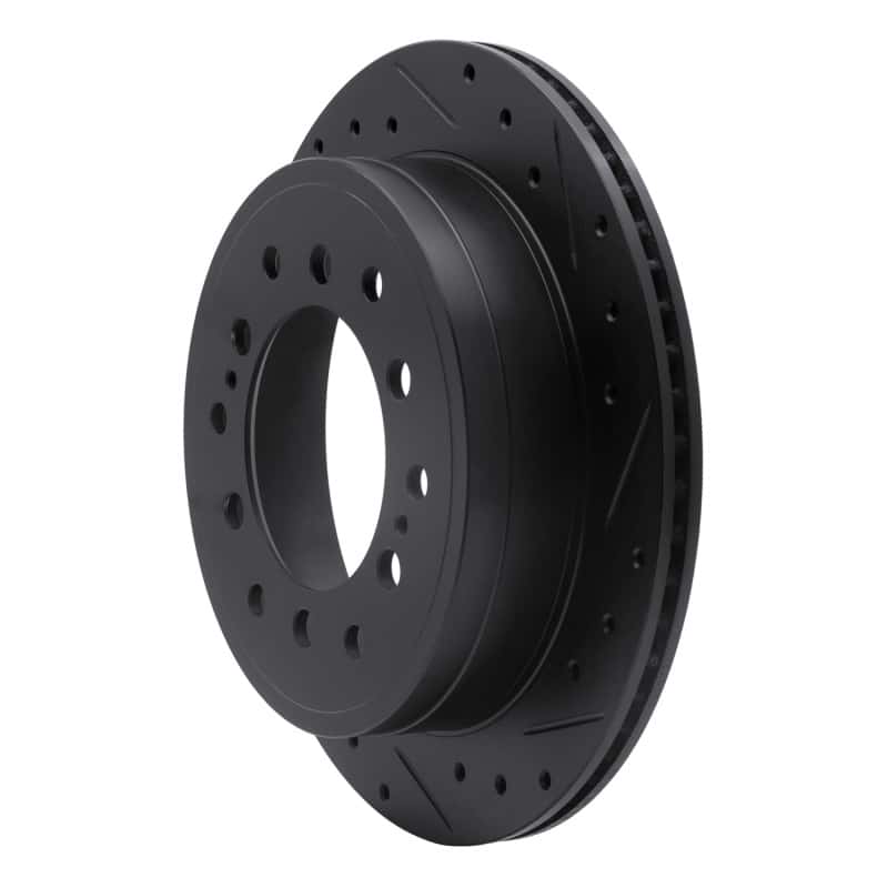 R1 Concepts — R1 10-24 Lexus GX460 Rear Right Drilled & Slotted Black Brake Rotor
R1 Brake Rotor Drill - view 2