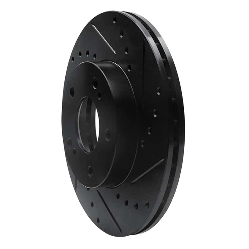 R1 Concepts — R1 89-99 Infiniti I30 Front Right Drilled & Slotted Black Brake Rotor
R1 Brake Rotor Drill - view 2
