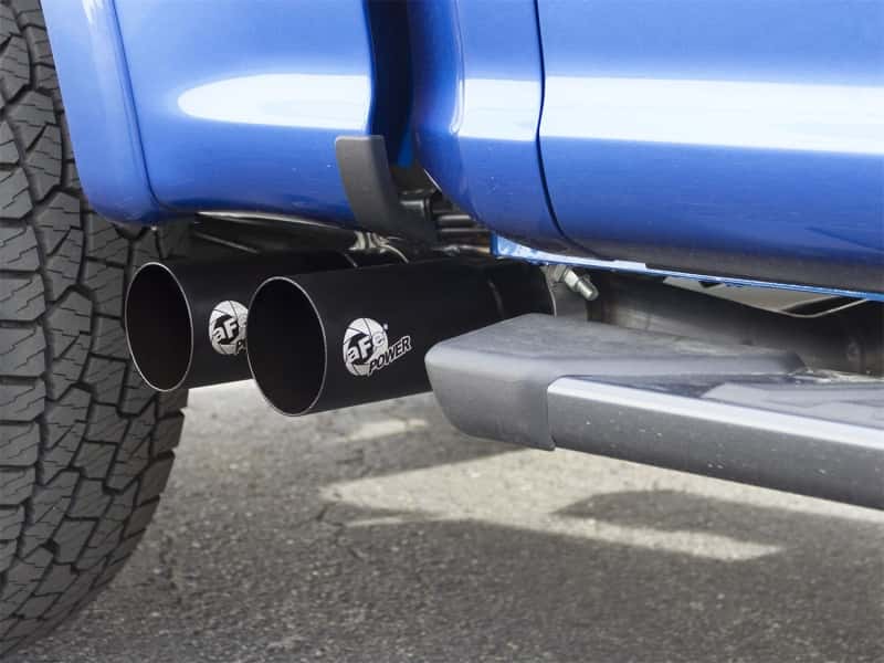 aFe — aFe Rebel Exhausts 3in SS Cat-Back 15-16 Ford F-150 EcoBoost V6 2.7/3.5L V8 5.0L w/ Black Tips
Cat-Back Exhaust - view 2