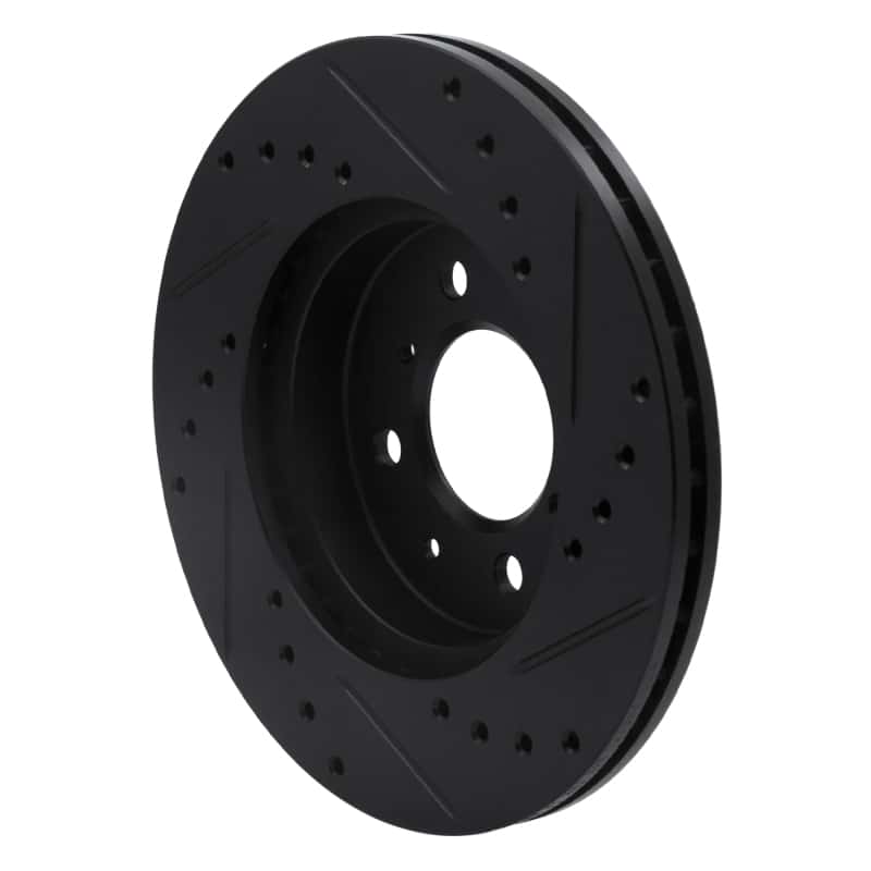 R1 Concepts — R1 90-17 Acura EL Front Left Drilled & Slotted Black Brake Rotor
R1 Brake Rotor Drill - view 4