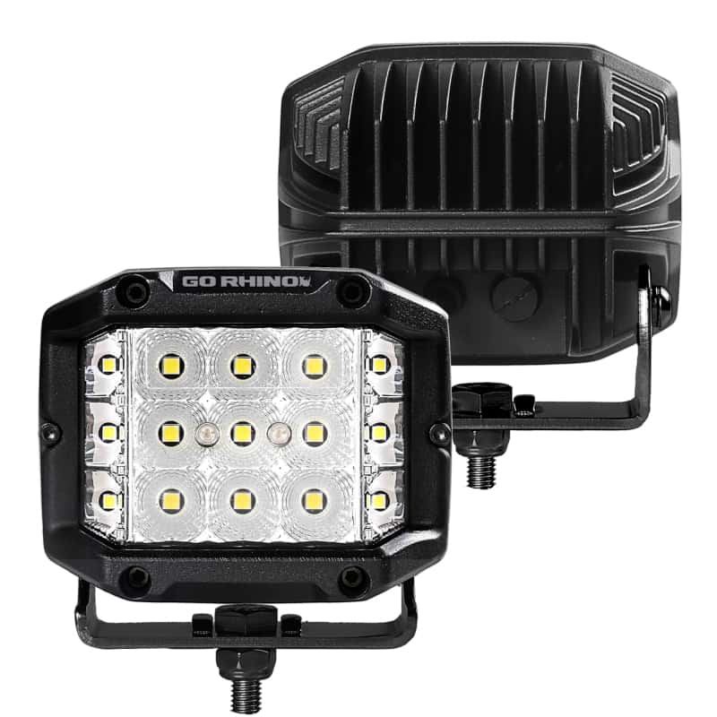 Go Rhino — Go Rhino Xplor Bright Series Sideline Cube LED Flood Light Kit (Surface Mount) 4x3 - Blk (Pair)
Bright- Flood Lights - view 3