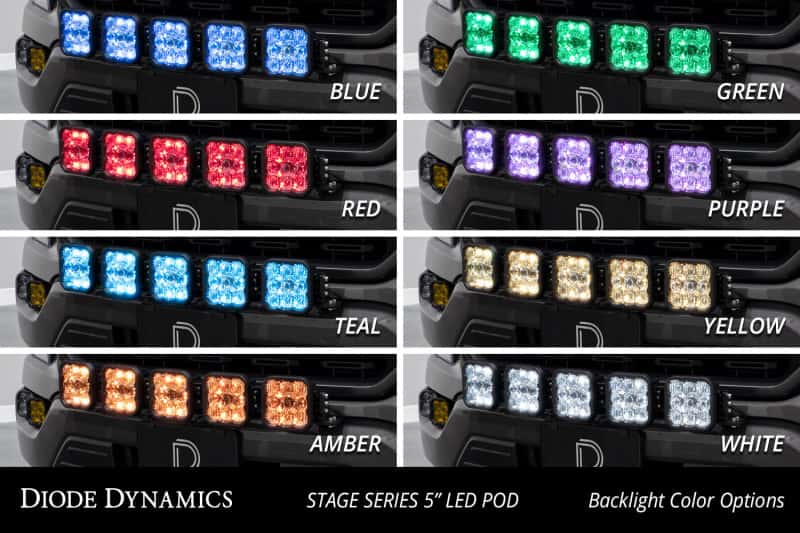 Diode Dynamics — Diode Dynamics 21-22 Ford F-150 SS5 Grille CrossLink Lightbar Kit- Yellow Pro Combo - view 9