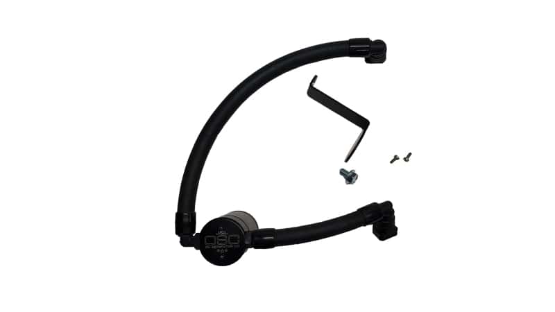 J&L — J&L 17-20 Lincoln Continental/MKZ 3.0L EcoBoost Passenger Side Oil Separator 3.0 - Black Anodized
Oil Separator - view 1