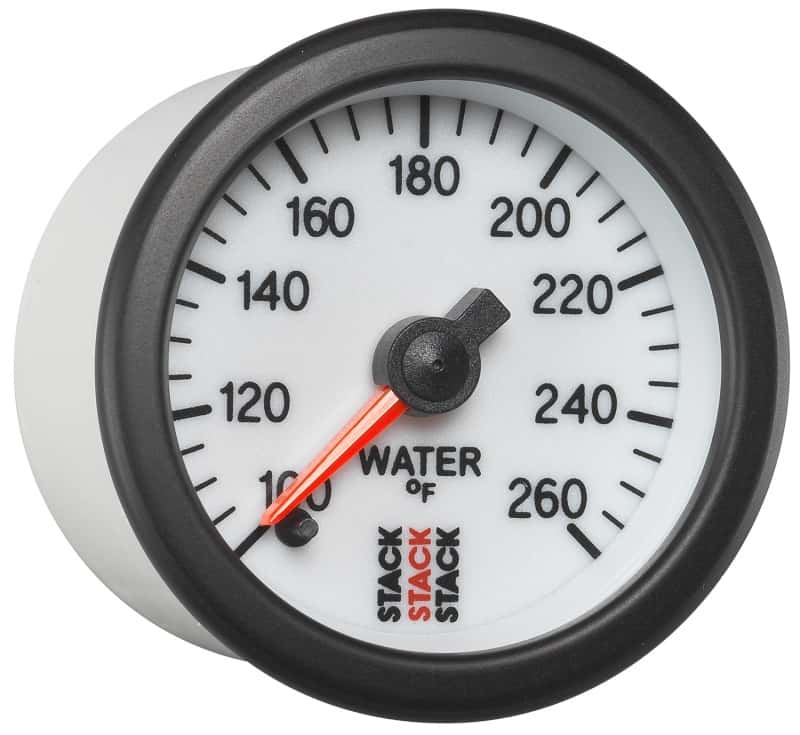 AutoMeter — Autometer Stack 52mm 100-260 Deg F 1/8in NPTF Male Pro Stepper Motor Water Temp Gauge - White
Ga WT ProStpr W 260F - view 5