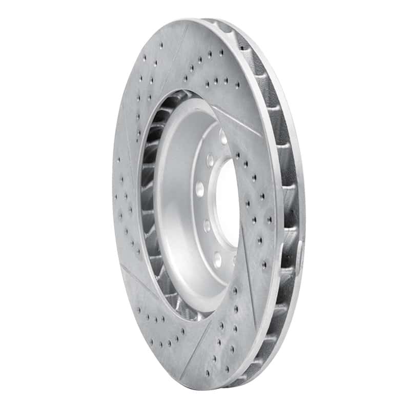 R1 Concepts — R1 01-06 BMW M3 Left Front Drilled & Slotted Geo-Carbon Rotor - view 4