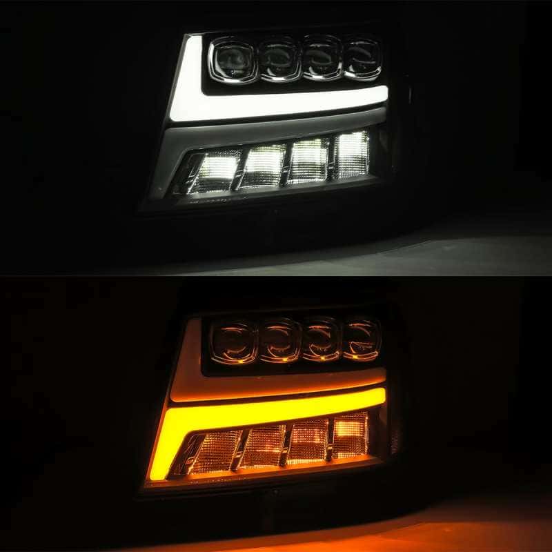 AlphaRex — AlphaRex 07-13 Chevy Avalanche NOVA LED Proj Headlights Plank Style Design Chrome w/Activ Light/DRL
Projector Headlights - view 4