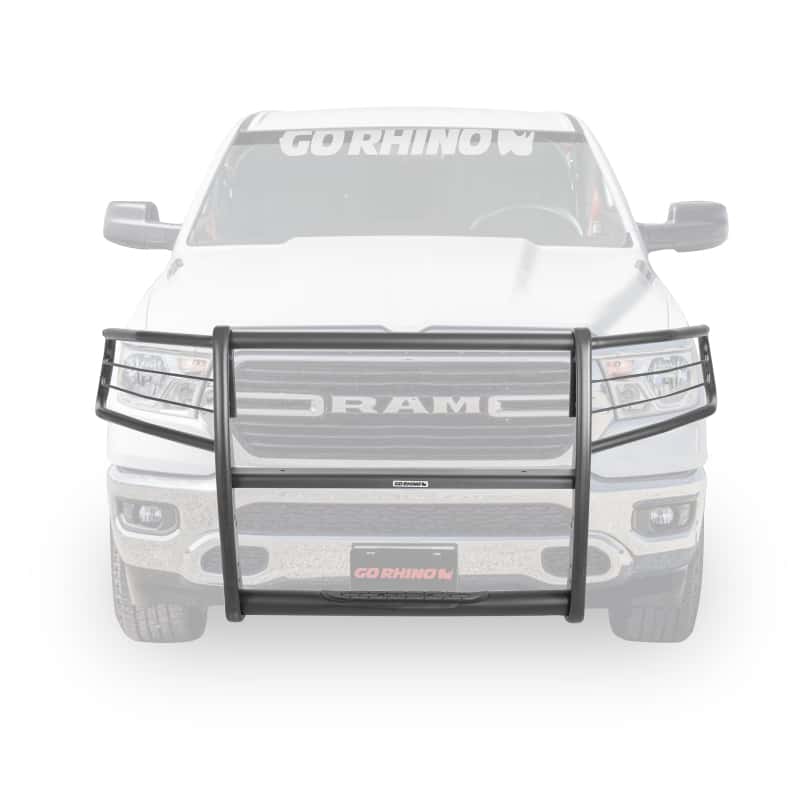 Go Rhino — Go Rhino 19-24 Ram 1500 3100 Series StepGuard Center Grille + Brush Guards - Tex. Black
3100 Grille Guard - view 4