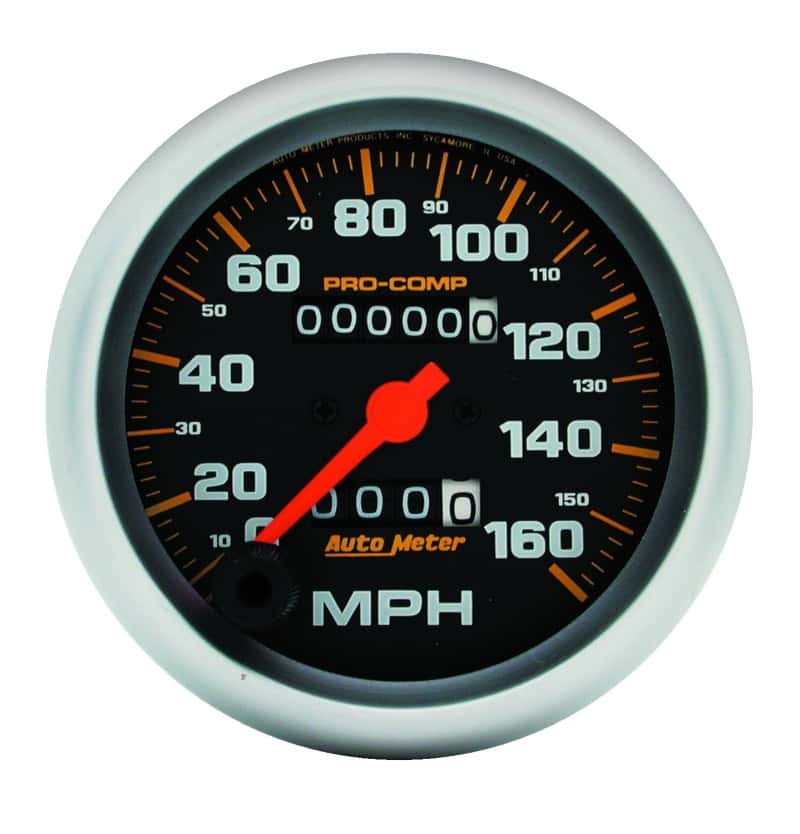 AutoMeter — Autometer Pro-Comp Mechanical Speedometer 3 3/8in 160 mph Gauge
3-3/8" SPEEDO, 160 M - view 2