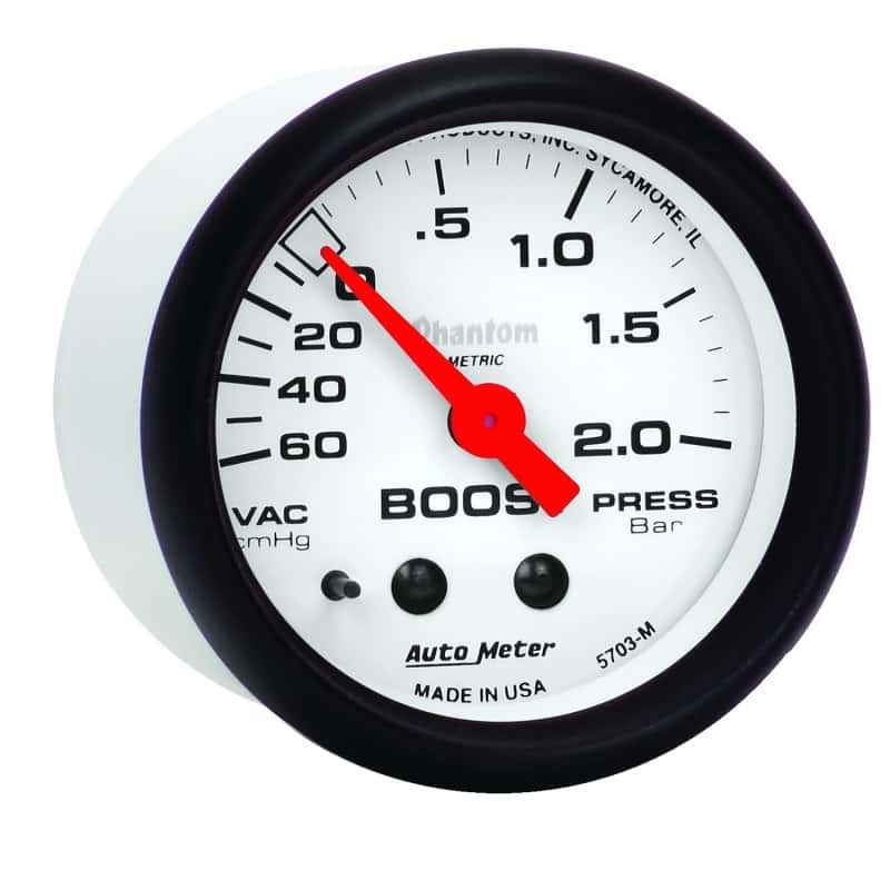 AutoMeter — Autometer Phantom 2-1/16in 60CM/HG - 2.0 Bar - Mechanical Gauge
2" BOOST-VAC, 60 Cm - view 5