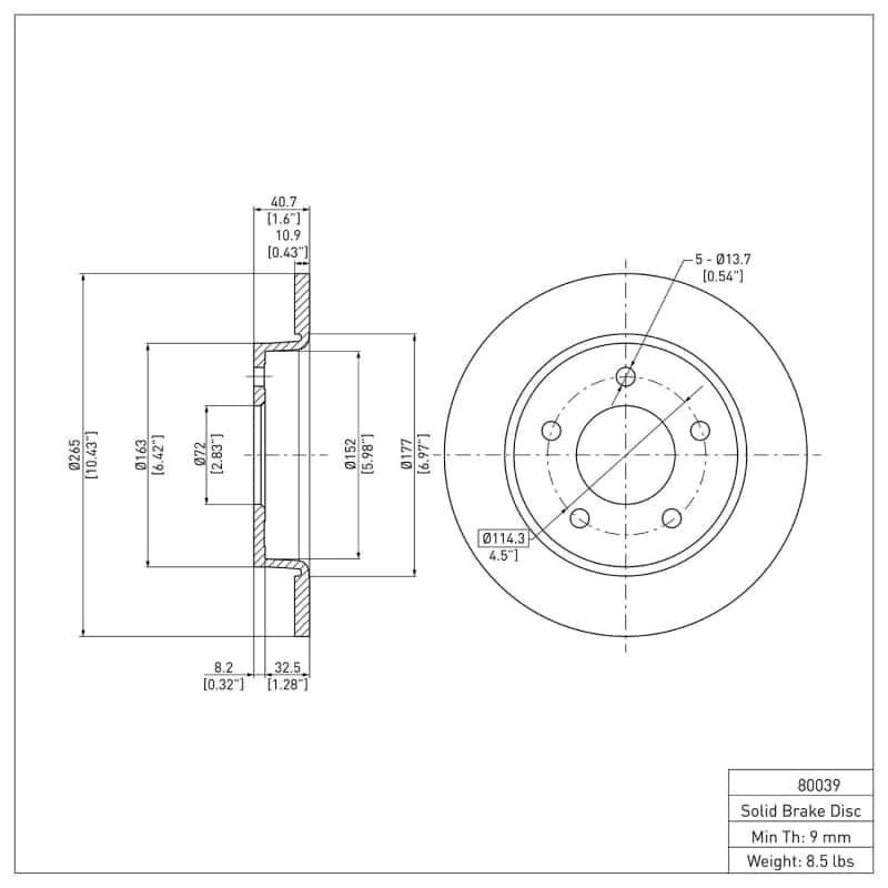 DFC — DFC 04-13 Mazda 3 Rear GeoSPEC Coated Rotor
DFC Brake Rotor - view 6