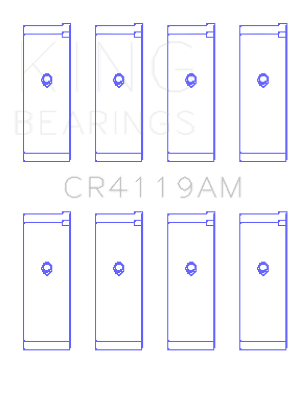 King Engine Bearings — King Engine Bearings Mitsubishi 4G93/Sohc (Size +0.75mm) Connecting Rod Bearing Set
Engine Bearing - view 1