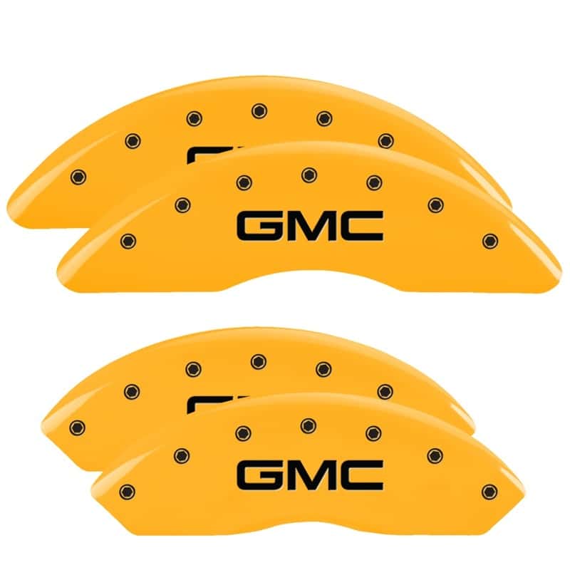 MGP — MGP 4 Caliper Covers Engraved Front & Rear GMC Yellow finish black ch
Caliper Covers - view 1
