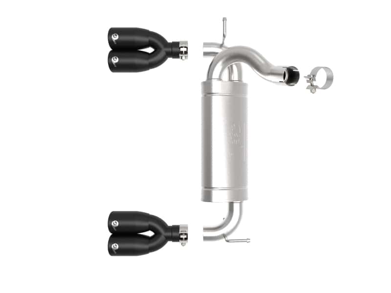 aFe — aFe Vulcan Series 2.5in 304 SS Axle-Back Exhaust Black 07-18 Jeep Wrangler (JK) V6-3.6/3.8L
Axle-Back Exhaust - view 7