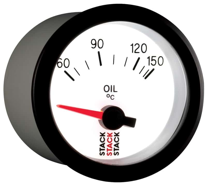 AutoMeter — Autometer Stack 52mm 60-150 Deg C M10 Male Electric Oil Temp Gauge - White
Ga OilT Elec Wt 150C - view 6