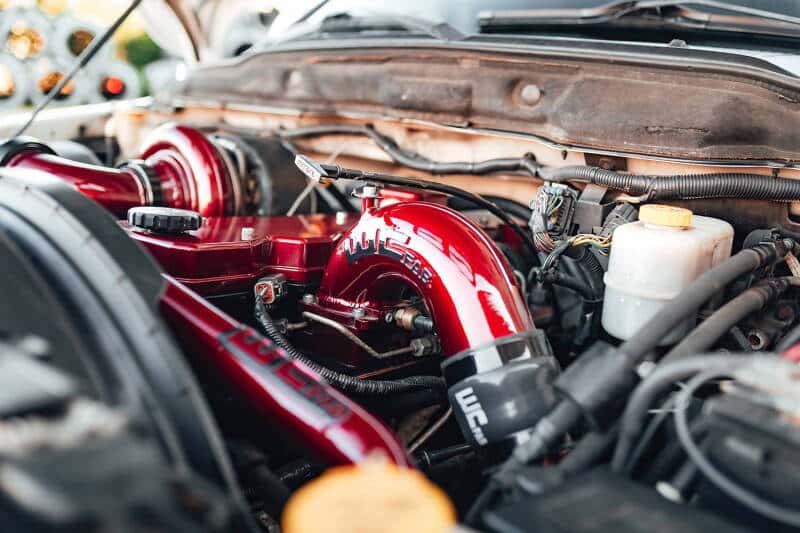Wehrli — Wehrli 03-07 Cummins 5.9L D/S 3.5in. Intake Horn IC Pipe - Bengal Red
Int Horn IC Pipe BR - view 5