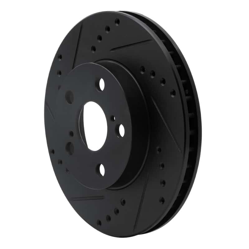 R1 Concepts — R1 94-00 Toyota Celica Front Left Drilled & Slotted Black Brake Rotor
R1 Brake Rotor Drill - view 2