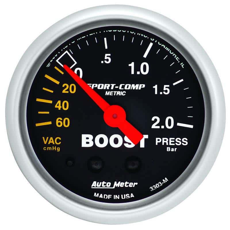 AutoMeter — Autometer Sport-Comp 52mm 60cm/HG -2.0 Bar Mechanical Boost Gauge
2" BOOST-VAC, 60 Cm - view 3