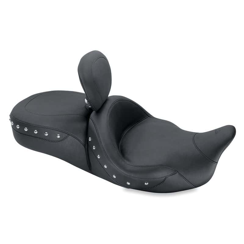 Mustang Motorcycle — Mustang 08-21 Harley Electra Glide,Rd Glide,Rd King,Str Glide Touring Heated 1PC Seat Studs-Black - view 2