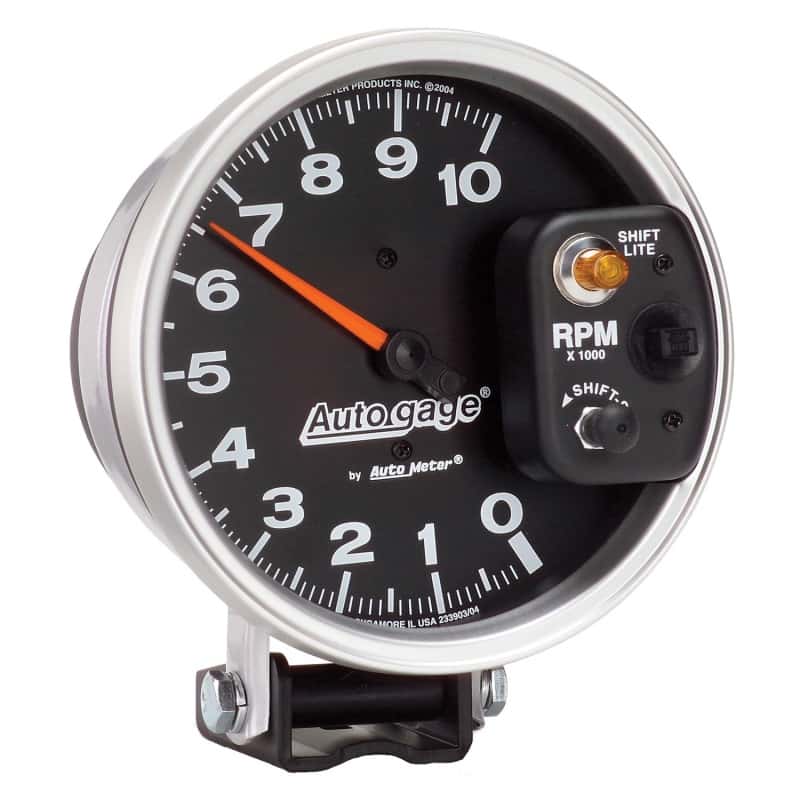 AutoMeter — Autometer AutoGage 5in / 10k RPM / Pedestal Mount Black Tachometer w/ Shift Light
5" TACH 10KRPM SL AG - view 6