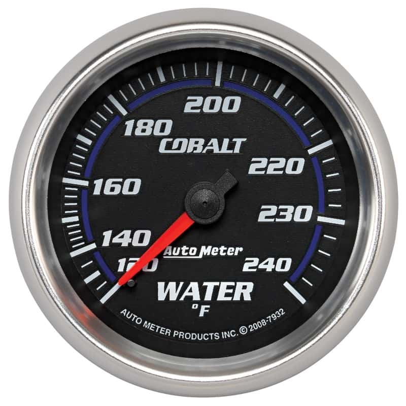 AutoMeter — Autometer Cobalt 66mm 120-240 Degree F Mechanical Water Temperature Gauge
GA 2.6" WT 240F M CB - view 1