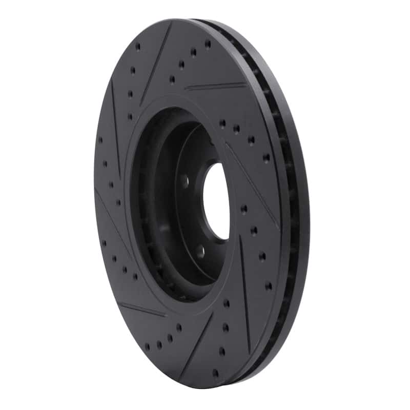 R1 Concepts — R1 03-23 Infiniti FX35 Front Right Drilled & Slotted Black Brake Rotor
R1 Brake Rotor Drill - view 4