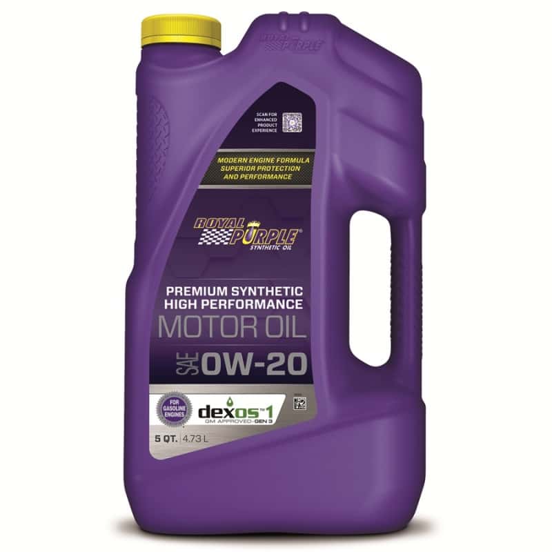Royal Purple — Royal Purple Premium Synthetic High Performance Multi-Grade 0W20 Motor Oil - 5 Quart - view 1