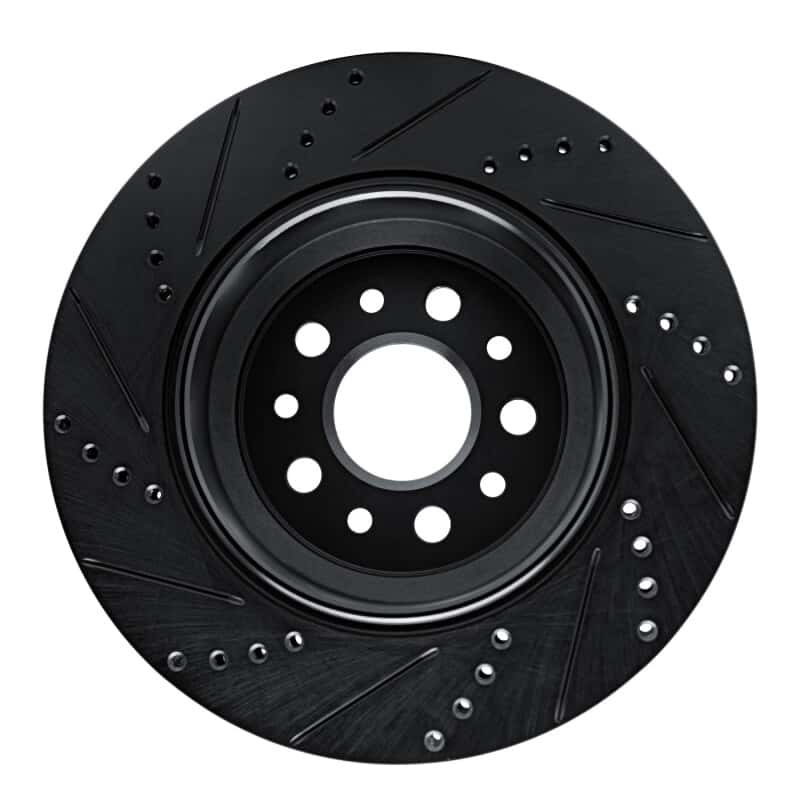 R1 Concepts — R1 14-16 Maserati Ghibli Rear Right Drilled & Slotted Black Brake Rotor
R1 Brake Rotor Drill - view 5