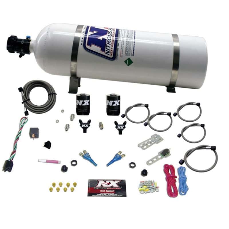 Nitrous Express — Nitrous Express Ford EFI Dual Nozzle Nitrous Kit (100-300HP) w/15lb Bottle
Injection System Kit
N2OSys - view 1