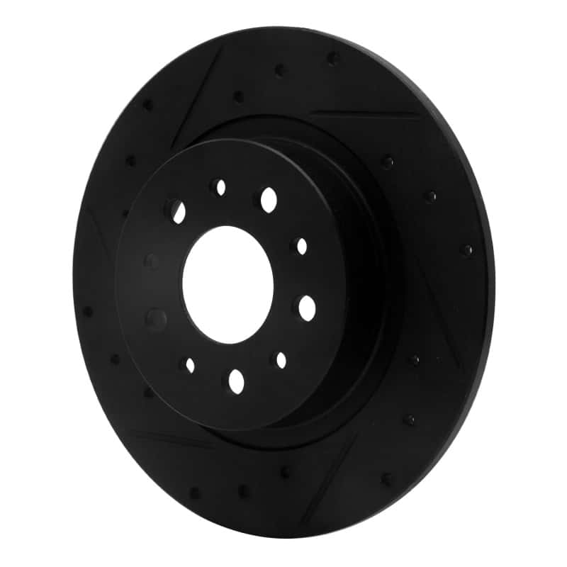 R1 Concepts — R1 14-19 Fiat 500L Rear Left Drilled & Slotted Black Brake Rotor
R1 Brake Rotor Drill - view 2