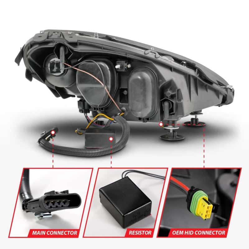 ANZO — ANZO 05-13 Chevrolet Corvette Projector Headlights w/switchback & Sequential LED - Black Amber
Head Light Set
HdLtSet - view 6