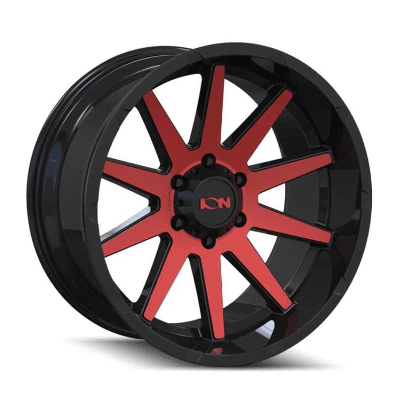 ION Wheels — ION Type 143 20x9 / 8x170 BP / 18mm Offset / 125.2mm Hub Gloss Black/Red Machined Wheel - view 1