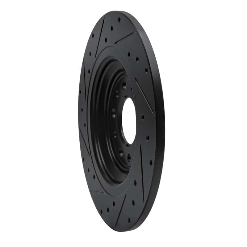 R1 Concepts — R1 14-23 Jeep Cherokee Rear Right Drilled & Slotted Black Brake Rotor
R1 Brake Rotor Drill - view 4