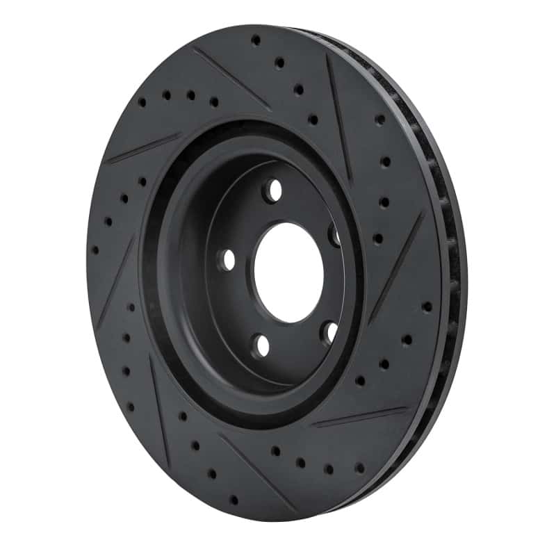 R1 Concepts — R1 07-10 Chevrolet Cobalt Front Left Drilled & Slotted Black Brake Rotor
R1 Brake Rotor Drill - view 4