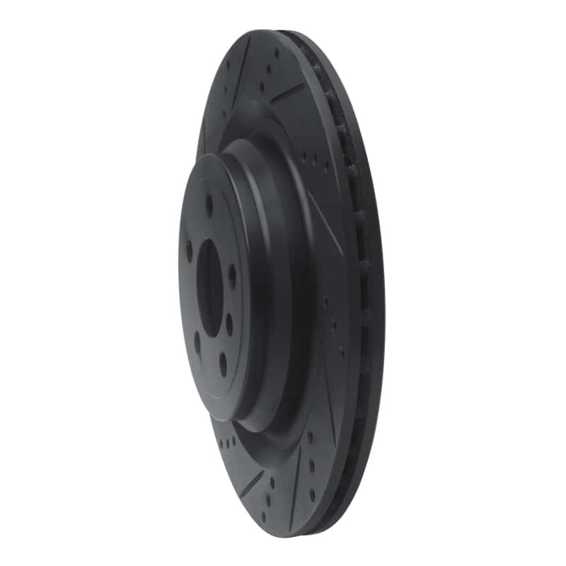 R1 Concepts — R1 13-19 Mercedes-Benz GL350 Rear Left Drilled & Slotted Black Brake Rotor
R1 Brake Rotor Drill - view 2